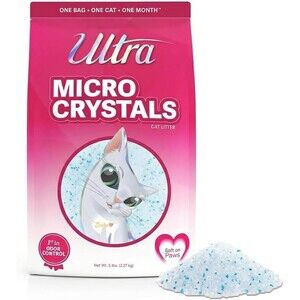 Ultra Micro Crystals Cat Litter - 99.9% Dust Free, Soft on Paws, 5lbs